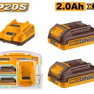 KIT DE BATERÍAS DE LITIO 20V 2X2.0 AH + CARGADOR