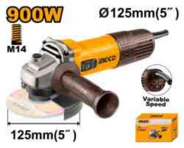 AMOLADORA ANGULAR 125MM 900W CONTROL DE VELOCIDAD
