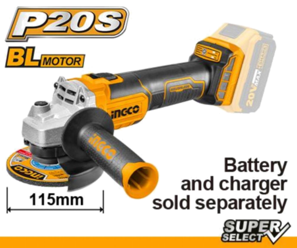 MINI AMOLADORA 20V 115MM BRUSHLESS