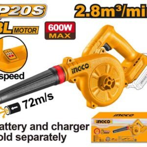 SOPLADORA INALÁMBRICA BRUSHLESS INGCO 20V 3 VELOCIDADES