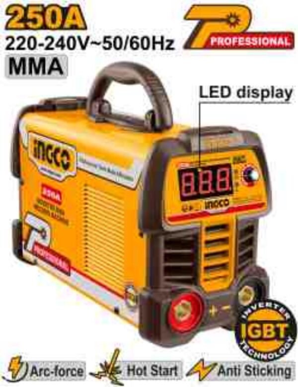 SOLDADORA INVERTER PARA ELECTRODO INGCO 250A