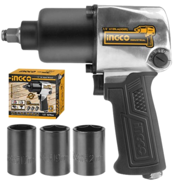 PISTOLA DE IMPACTO NEUMÁTICA INGCO 1/2" 610 NM