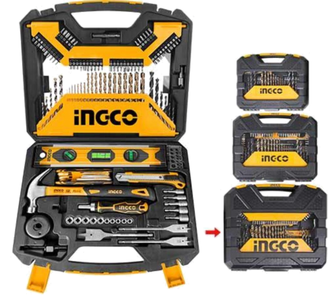 SET DE ACCESORIOS PARA TALADRO Y HERRAMIENTAS MANUALES INGCO 120 PIEZAS