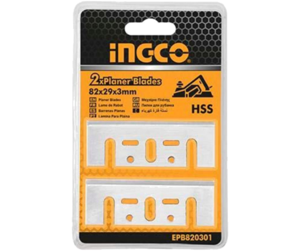HOJAS DE CEPILLADO HSS INGCO 82 X 29 X 3.0 MM 2 PIEZAS