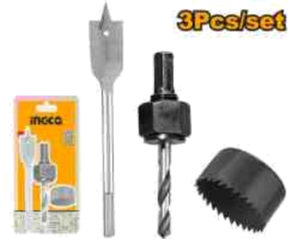 KIT PARA INSTALACIÓN DE CERRADURAS INGCO 3 PIEZAS