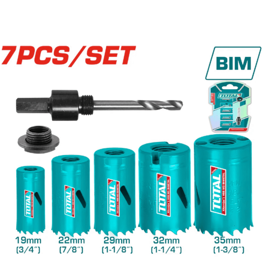 JUEGO DE BROCAS COPA BIMETAL TOTAL 7 PIEZAS