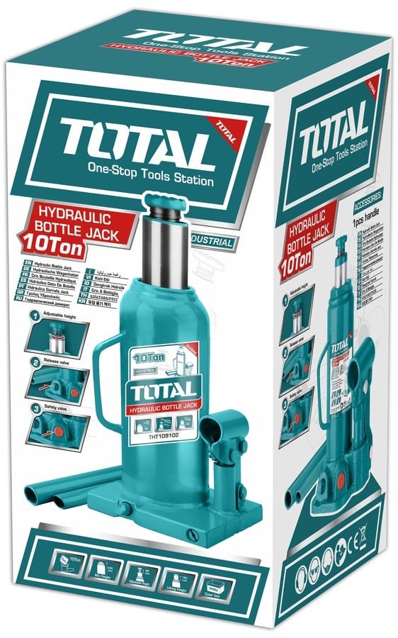 GATA BOTELLA HIDRÁULICA TOTAL 10 TONELADAS INDUSTRIAL