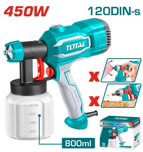 MINICOMPRESORA TOTAL 450W PARA PINTAR