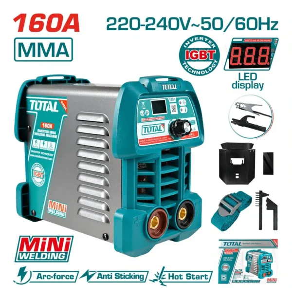 MINI MÁQUINA DE SOLDAR TOTAL 160A MMA