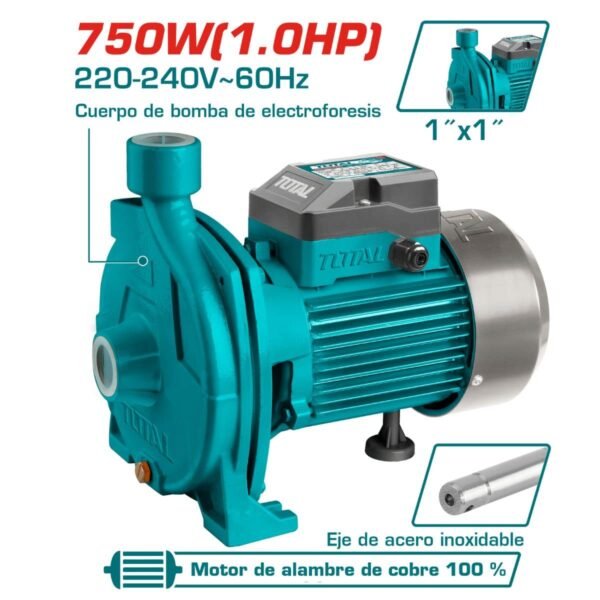 BOMBA DE AGUA CENTRÍFUGA TOTAL 1HP 1" X 1"